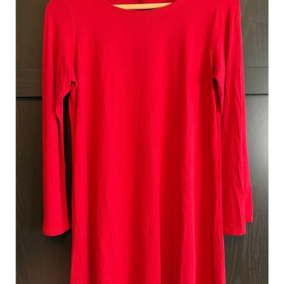 Eileen Fisher Tops - Eileen Fisher Women's Red Tunic Blouse XS Long Sleeves Lagenlook Stretch